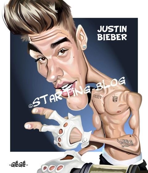 Justin Bieber карикатура