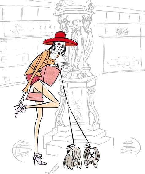 Дама с собачкой рисунок