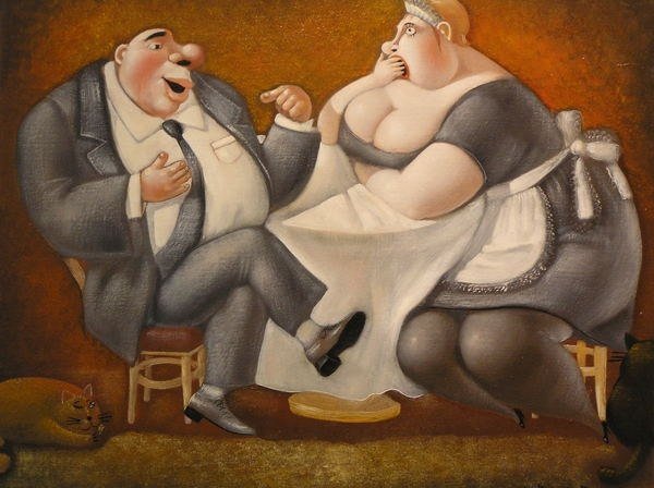 Жирный карикатура