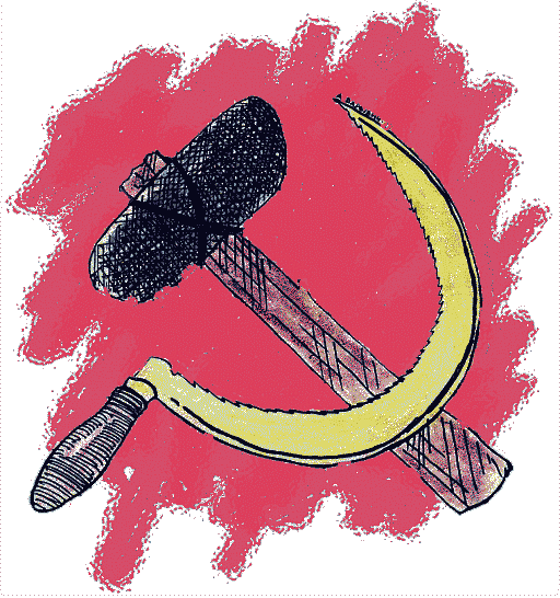 Рисование серпа и молота