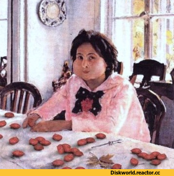 Девочка с персиками