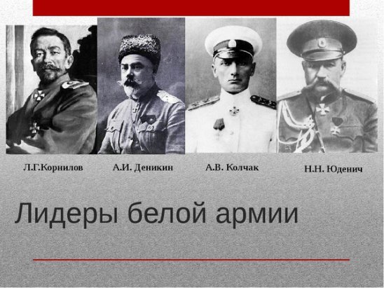 Белое движение против Большевиков