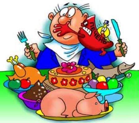 Обжора карикатура