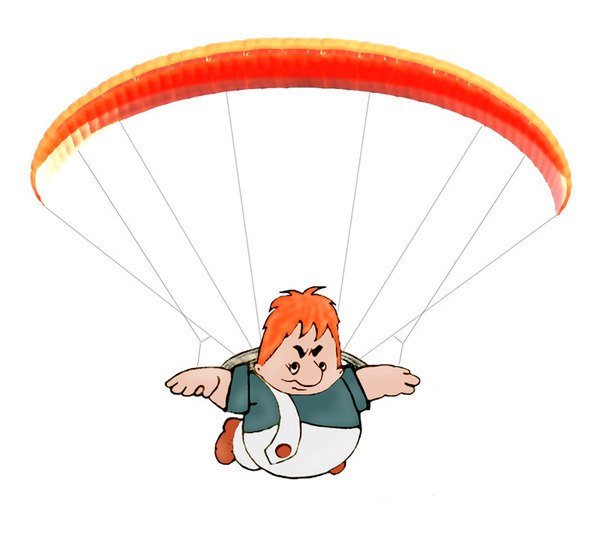 Прыжок с парашютом рисунок