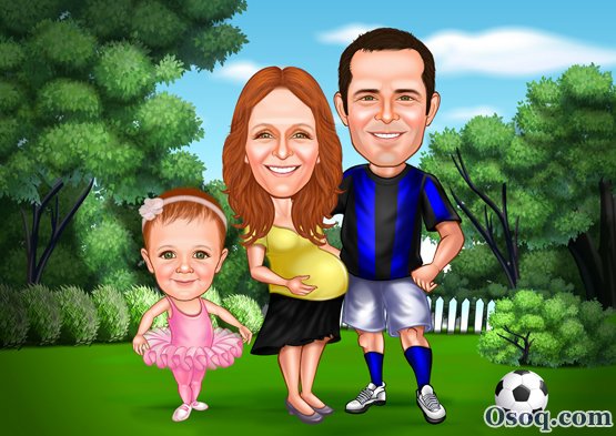 Семейный шарж