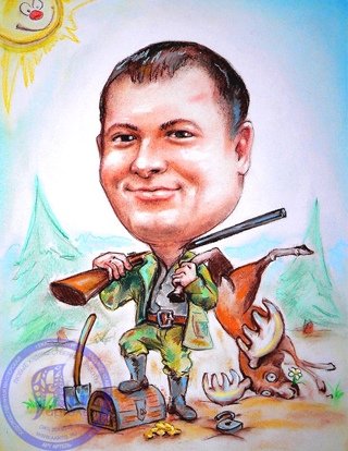 Шарж охотник