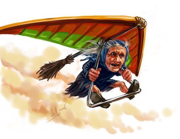 Баба Яга на метле