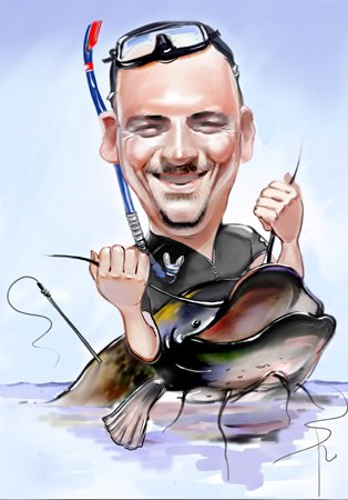 Аквалангист шарж