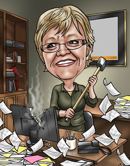 Карикатуры на офисных работников