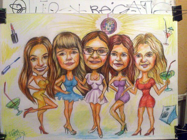 Коллективный шарж (48 фото)