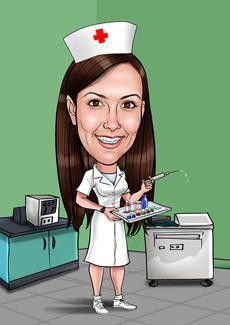 Медсестра карикатура