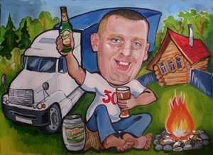 Шарж водитель фуры