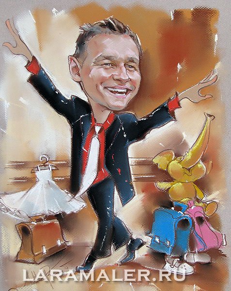 Шарж мужчина в пиджаке