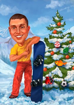 Новогодний шарж