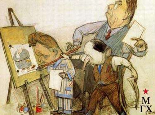 Цирюльник карикатура