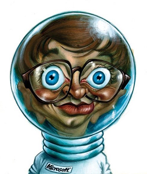 Карикатура на Билла Гейтса