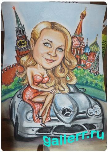 Шарж на красной площади