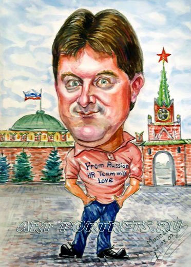 Шарж на красной площади