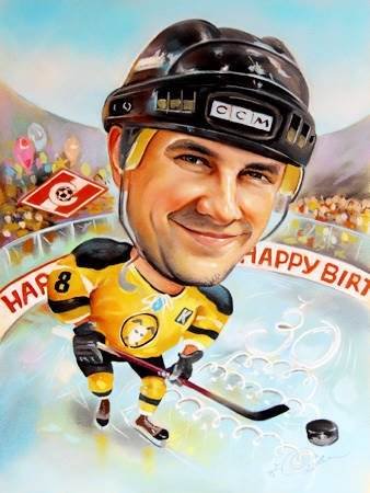 Шарж хоккей вратарь