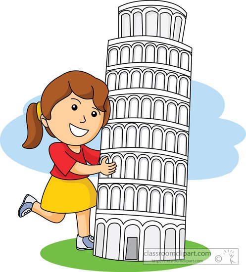 Пизанская башня мультяшная