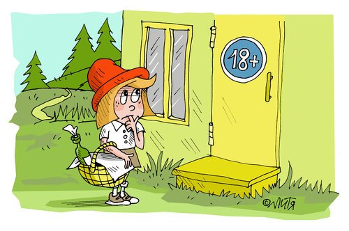 Красная шапочка карикатура