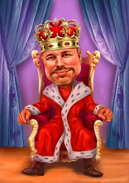Шарж Король на троне