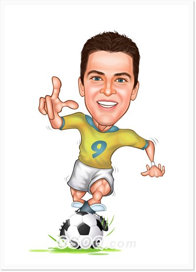 Шарж футболист