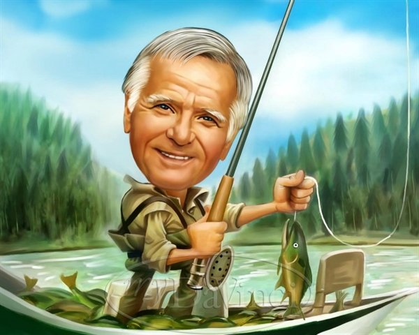 Шарж рыбалка