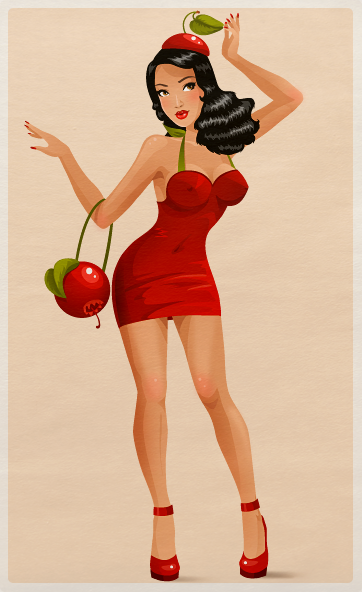 Девушки Pin up для торта