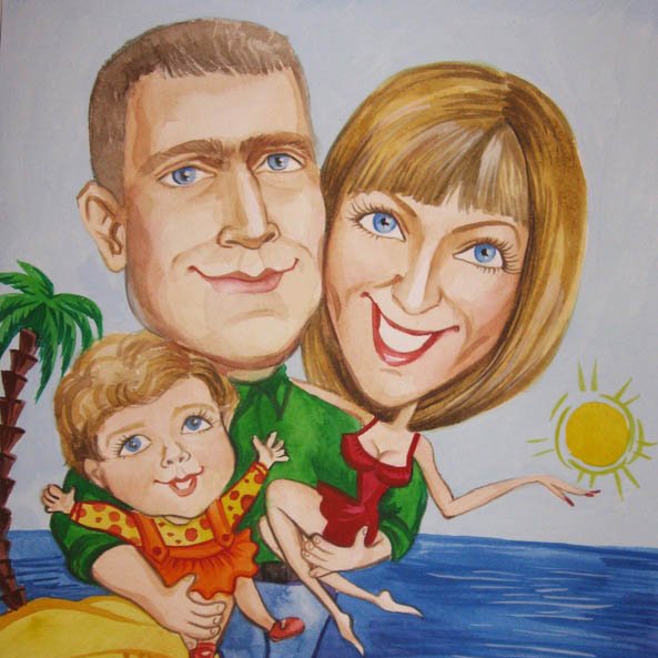 Семейный портрет шарж