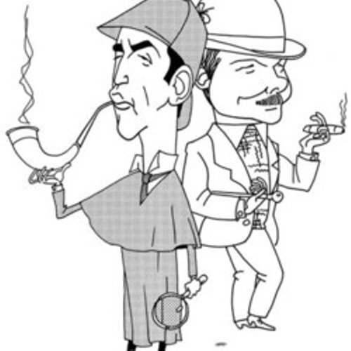 Шерлок Холмс и доктор Ватсон карикатура
