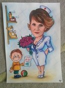Медсестра карикатура