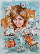 Шарж медсестра