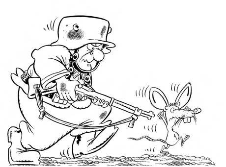 Карикатуры про армию черно белые