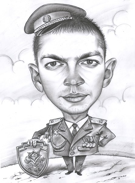 Солдат карикатура портрет