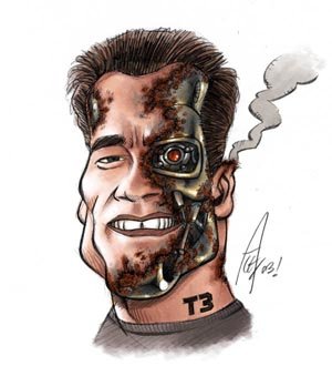 Карикатура на Арнольда Шварценеггера