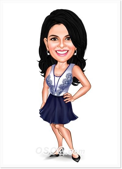 Шарж женщина