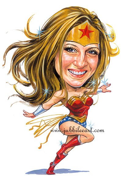 Шарж супер женщина