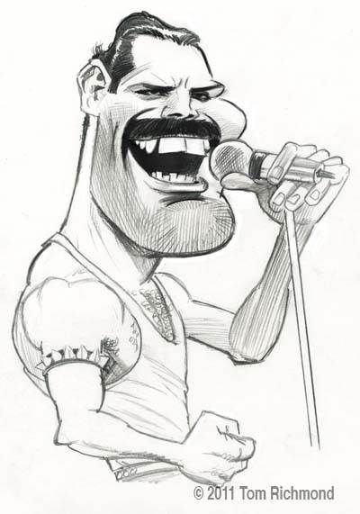 Freddie Mercury карикатура