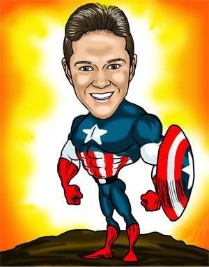 Шарж Супергерой