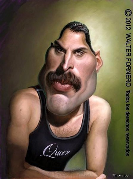 Шарж на Фредди Меркури