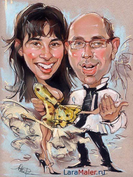 Шарж мужчина и женщина