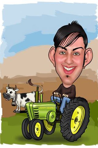 Тракторист карикатура