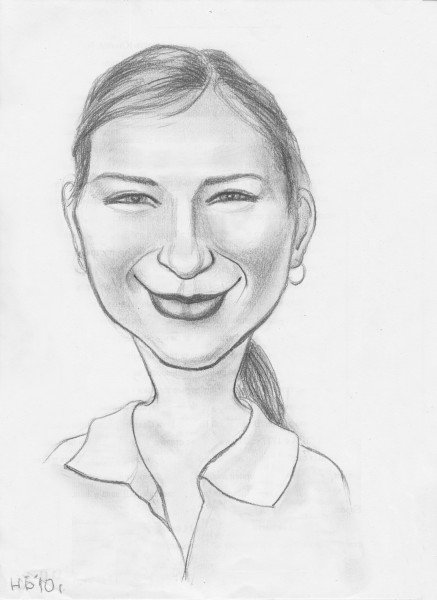 Сатирический портрет карандашом