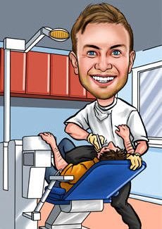 Шарж зубной врач