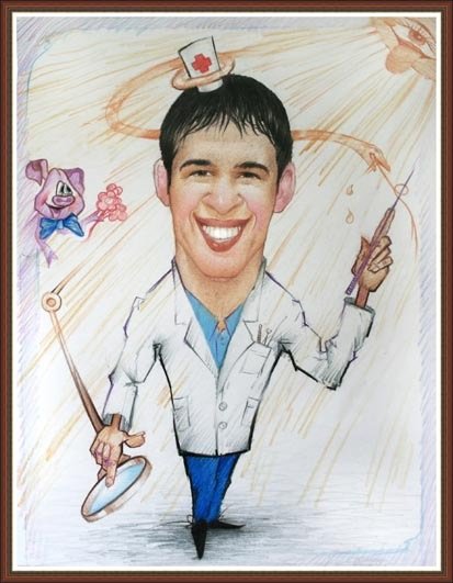 Шарж врач мужчина