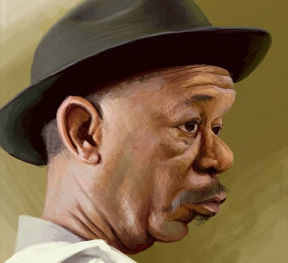 Карикатура Морган Фримен