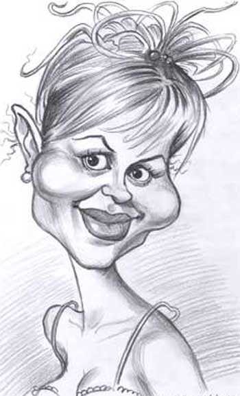 Лицо девушки шарж