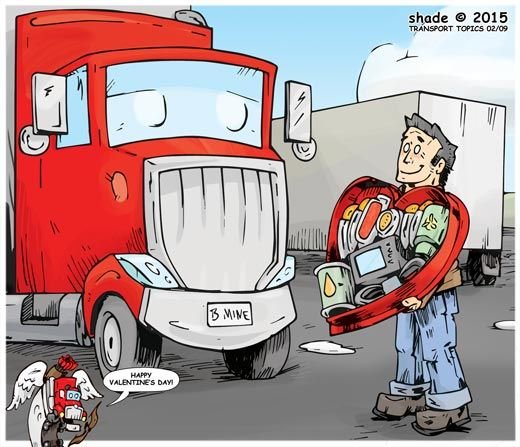 Карикатура на фуры иномарки