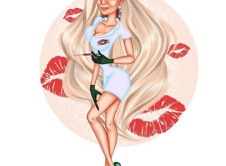 Косметолог шарж блондинка